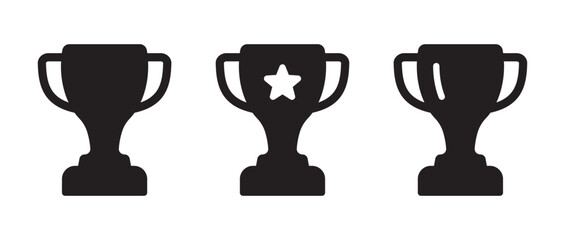 Trophy icon. Trophy cup, winner cup, victory cup icon. Reward symbol sign for web and mobile.