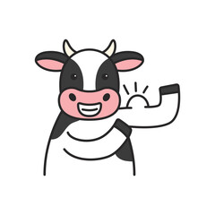 Cute cow sticker