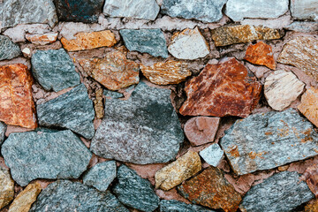 Wall made of natural stone as an abstract background. Texture