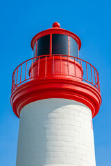 Top of the lighthouse of the port of La Cotiniere in Saint-Pierre-d'Oléron, France