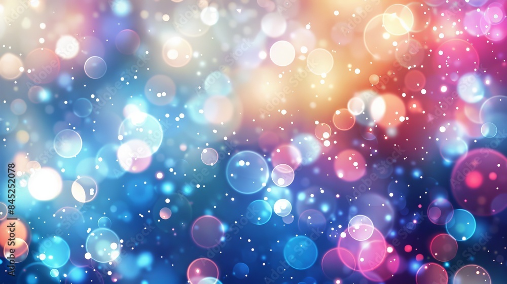 Aufkleber abstract light blur and bokeh effect background with vector defocused sunshine and sparkling lights 