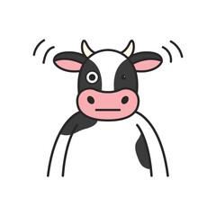 Cute cow sticker