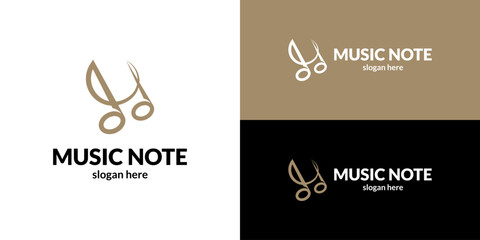 Abstract music note symbol