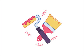 Labour Day Flat Sticker Design