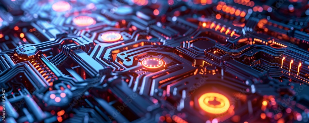 Poster editorial style illustration of a machine learning process featuring artificial intelligence, deep d