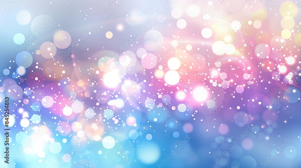 Poster modern abstract bokeh background with white light flares and sparkling glitter effects for festive c