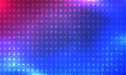 Led screen light background with pixel pattern. Digital TV display. LCD and LED Dot Pixels. Electronic diode effect. Projector grid template. Abstract technology, innovation background. Tech Vector.