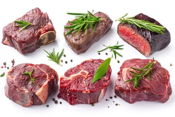 raw meat with vegetables