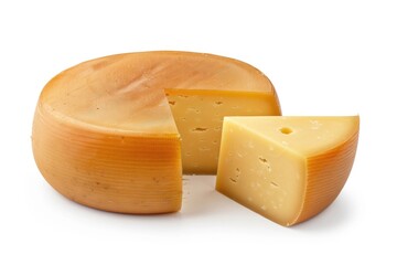 cheese on white background