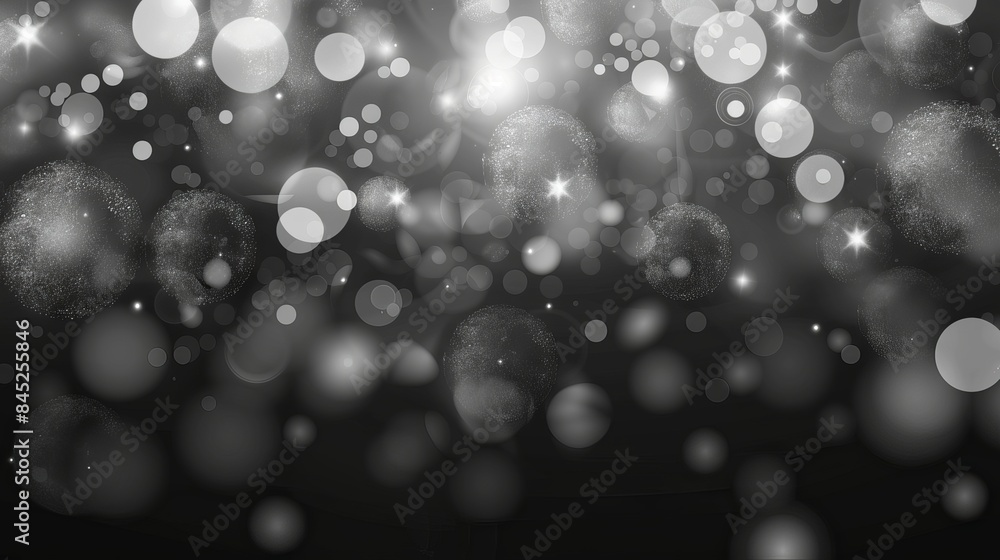 Aufkleber elegant gray bokeh background with subtle light effects and abstract patterns, ideal for professiona