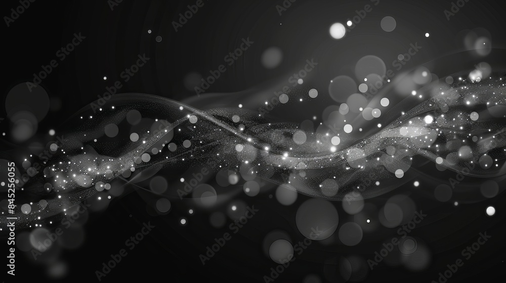 Poster elegant gray bokeh background with subtle light effects and abstract patterns, ideal for professiona