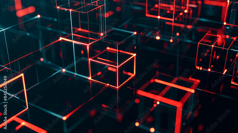 Wall mural abstract technology background: innovative concepts in modern ai communication and digital network t