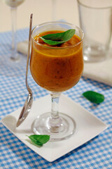 Tomato and basil cream.