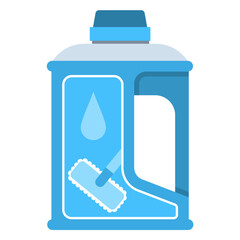 Antibacterial floor cleaner vector cartoon illustration isolated on a white background.