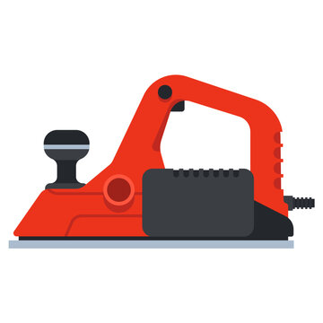 red electric planer tool flat design clip art preview