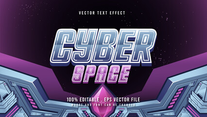 Cyber Space Editable Text Effect with Space Background