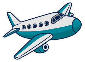 Plane illustration sticker © Maxim Filitov