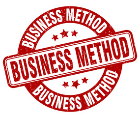 business method stamp. business method label. round grunge sign