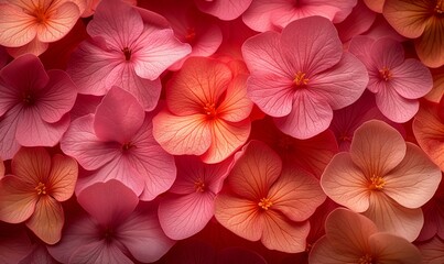 Close-Up of Vibrant Pink Hydrangea Blooms