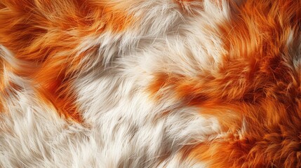 Fototapeta premium Close-up of a textured background resembling orange and white fur