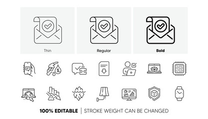 Download file, Deflation and Puzzle line icons. Pack of Cpu processor, Dice, Petrol station icon. Internet, Chat app, Analytics graph pictogram. Online voting, Iceberg, Wall lamp. Line icons. Vector