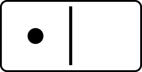 Dominoes. Domino Tiles Game. Domino of 28 tiles line icon set. White pieces with black dots. Vector illustrations