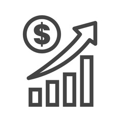 Growth in marketing icon outline style