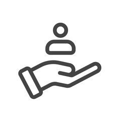 Customer care in marketing icon outline style