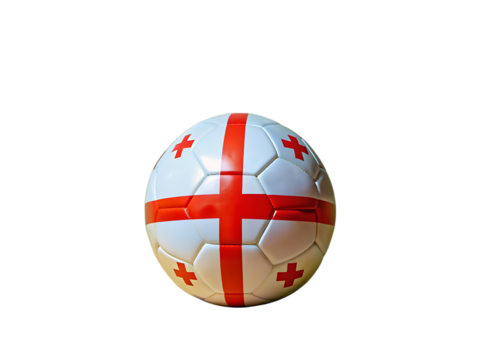 football ball with georgian flag , euro 2024 championship, on transparent background - Powered by Adobe