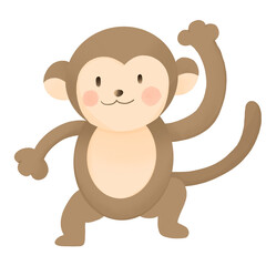 monkey clip art on a transparent background