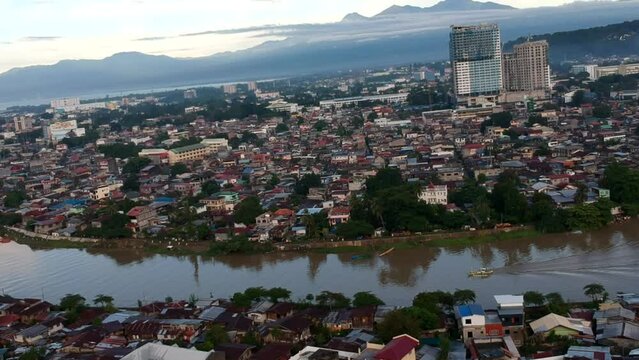 
Aerial cinematic view of Davao City: a unique drone-captured skyline and cityscape of the capital of Southern Mindanao, Philippines video