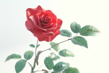 Fototapeta premium red rose isolated on white background Yellow pink red white rose