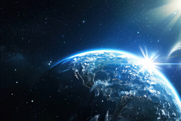 Obraz premium Planet earth in outer space