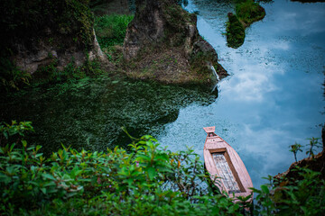 A boat in a beautiful nature