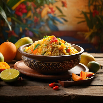 "Cuscuz", typical food from Brazil and the State of Bahia