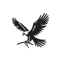 Kite Bird Silhouette: Vector Graphics Depicting the Elegance and Freedom of Flight - Kite Bird Vector - Kite Bird Illustration - Bird Silhouette.