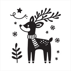 Christmas Deer Vector