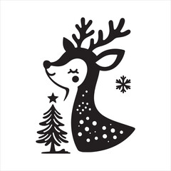 Christmas Deer Vector