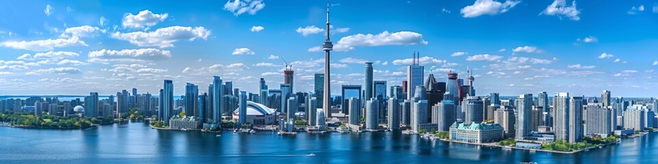 Obraz premium Canada Day, festive, happy, flag, unity, New Year, city scenery, fireworks, fireworks, sky, celebrate the holiday, joyful atmosphere, blessing, prosperity, look forward to the future, culture, faith, 