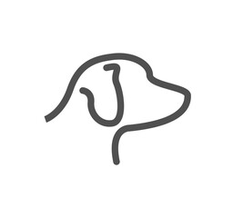 Service pet related icon outline and linear vector.