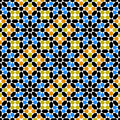 Seamless arabic geometric ornament based on traditional arabic art. Arabian tile. 