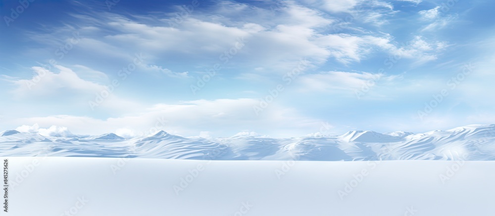 Poster nature s pristine canvas a white fluffy snow background offering a textured and tranquil view perfec