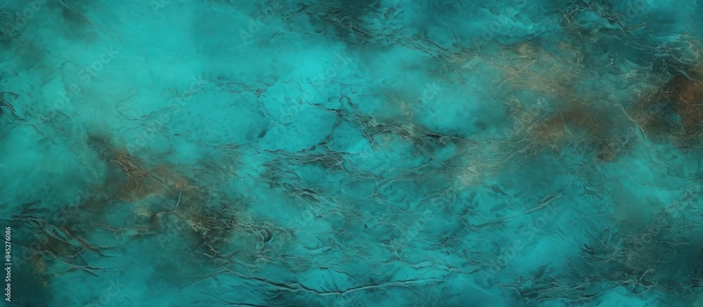 Aufkleber abstract background with a textured turquoise decorative plaster or concrete it is an artistic styli