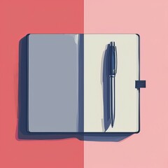 notebook and pen