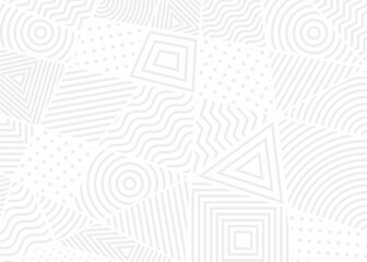 Abstract geometric white pattern design