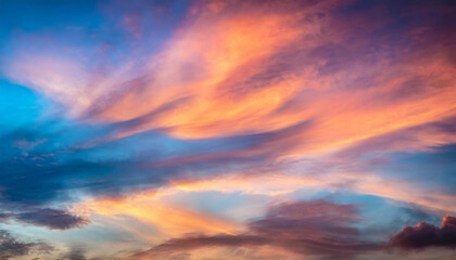 Fototapeta premium 黄昏の空,twilight,Generative AI AI画像