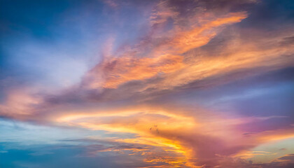 Fototapeta premium 黄昏の空,twilight,Generative AI AI画像