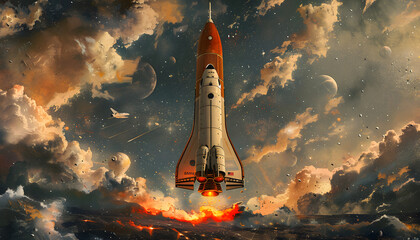 Obraz premium space background