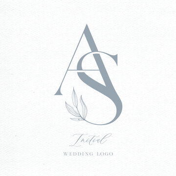 AS Initial Wedding Logo Monogram