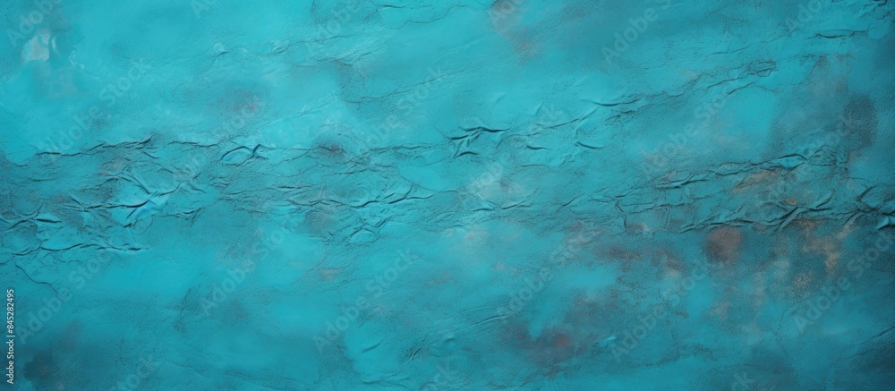 Leinwandbilder Abstract background with a textured turquoise decorative plaster or concrete It is an artistic stylized banner that provides copy space for adding text